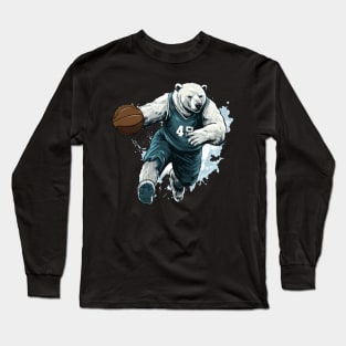 polar bear basketball player Long Sleeve T-Shirt